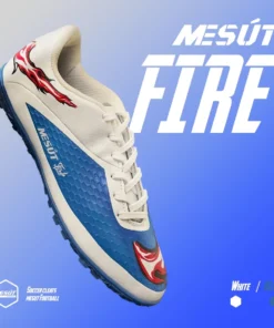 Giày Đá Banh Mesut Fire Xanh Trắng_Thethaomesut