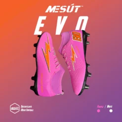 Giày Bóng Đá Cỏ Tự Nhiên Mesút EVO FG Tím Cổ Cao