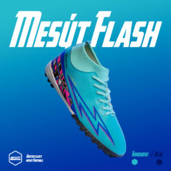 Giày Đá Banh Mesut Flash Xanh Ngọc
