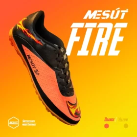 Giày Đá Banh Mesut Fire Cam Đen_Thethaomesut
