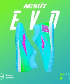Giày Đá Bóng Mesút EVO Xanh Cổ Cao