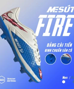 Giày Đá Banh Mesut Fire_FG Xanh Trắng_Thethaomesut
