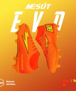 Giày Bóng Đá Cỏ Tự Nhiên Mesút EVO FG Cam Cổ Cao