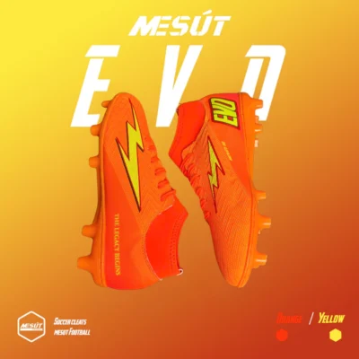 Giày Bóng Đá Cỏ Tự Nhiên Mesút EVO FG Cam Cổ Cao