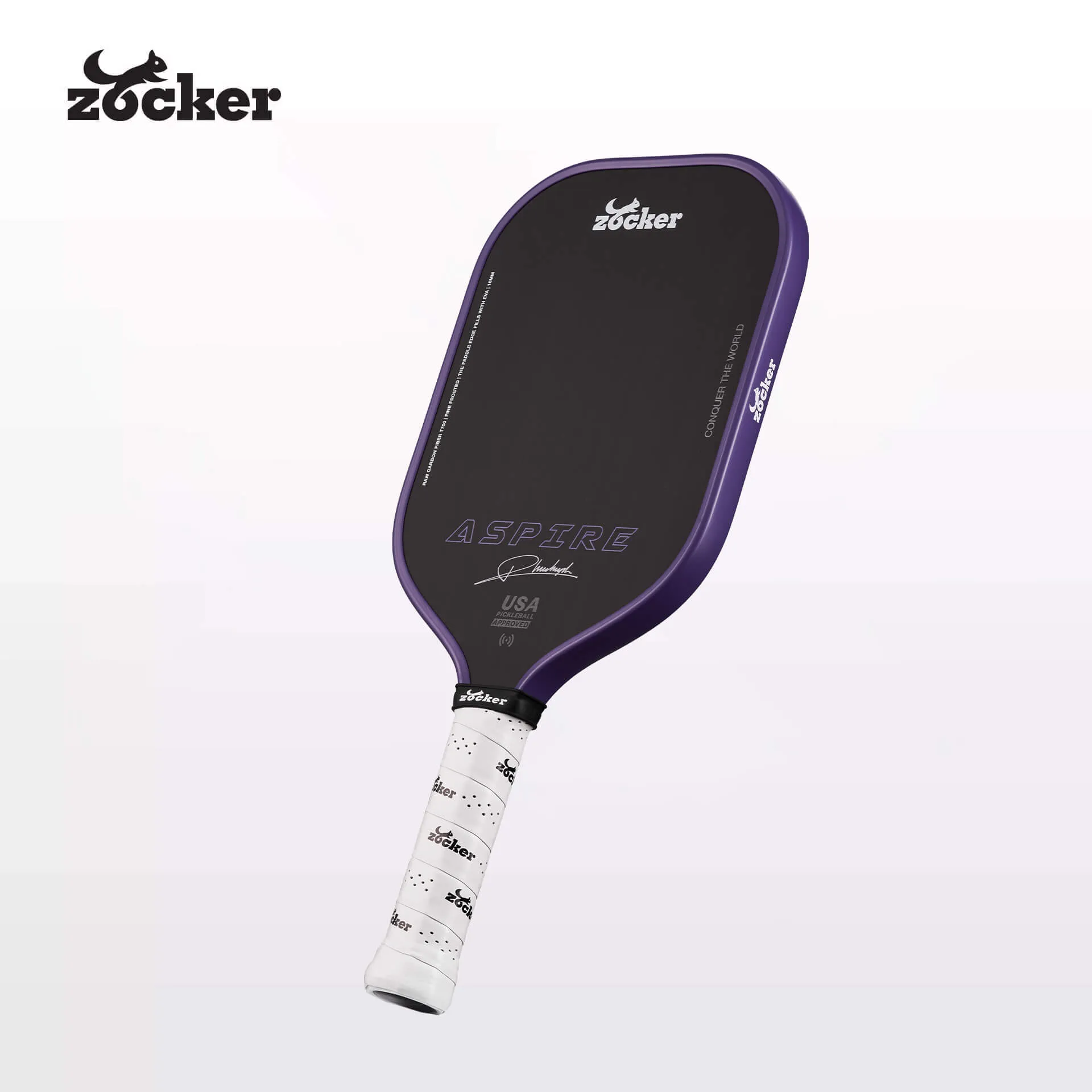 Vợt Pickleball Zocker Aspire x Phúc Huỳnh - Tím